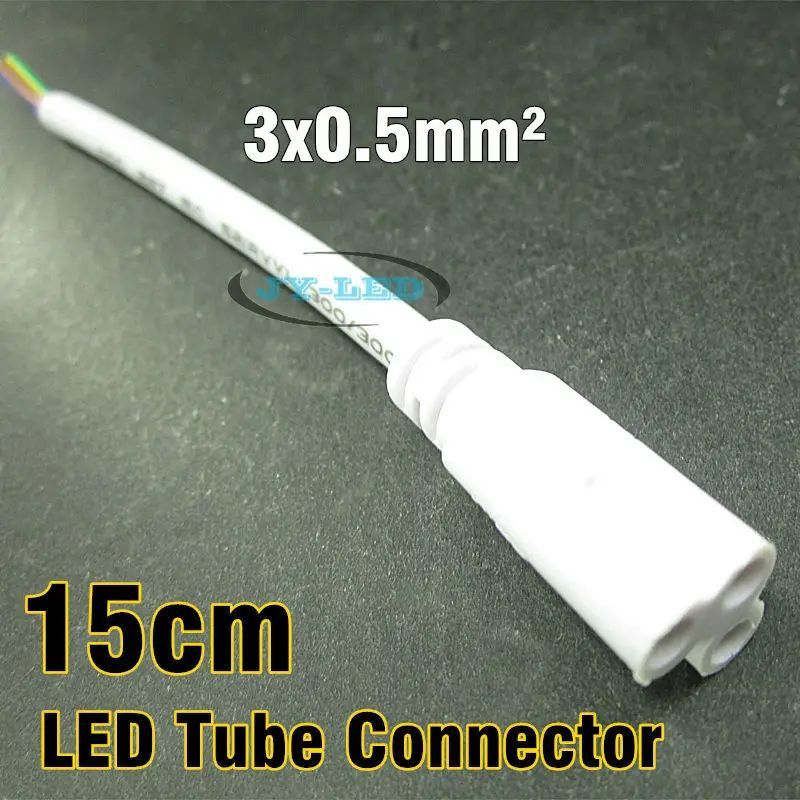 T5 T8 สายเชื่อมต่อหลอด LED 15 ซม. 3 ขา 3 รูหนึ่งปลายสําหรับหลอด LED เชื่อมต่อพลังงาน