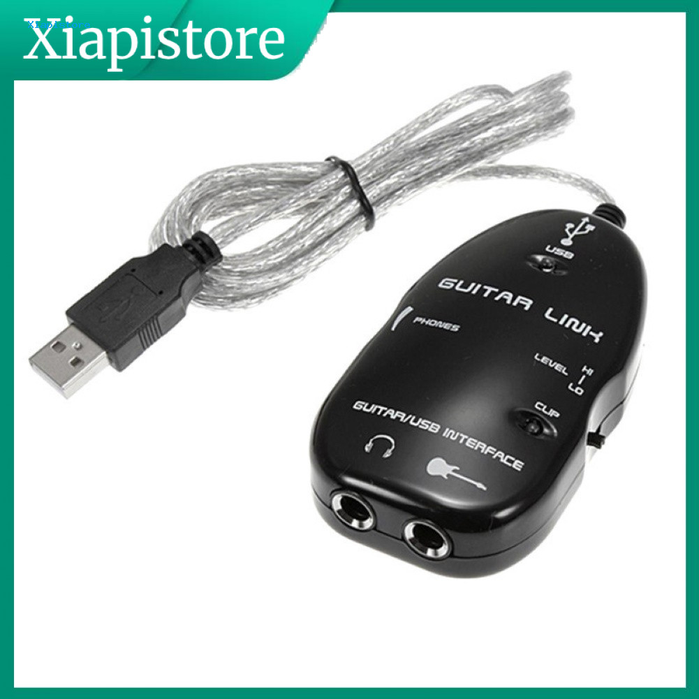 [XPT] Guitar to USB Interface Link PC Audio Recording Adapter Cable Connector Cord