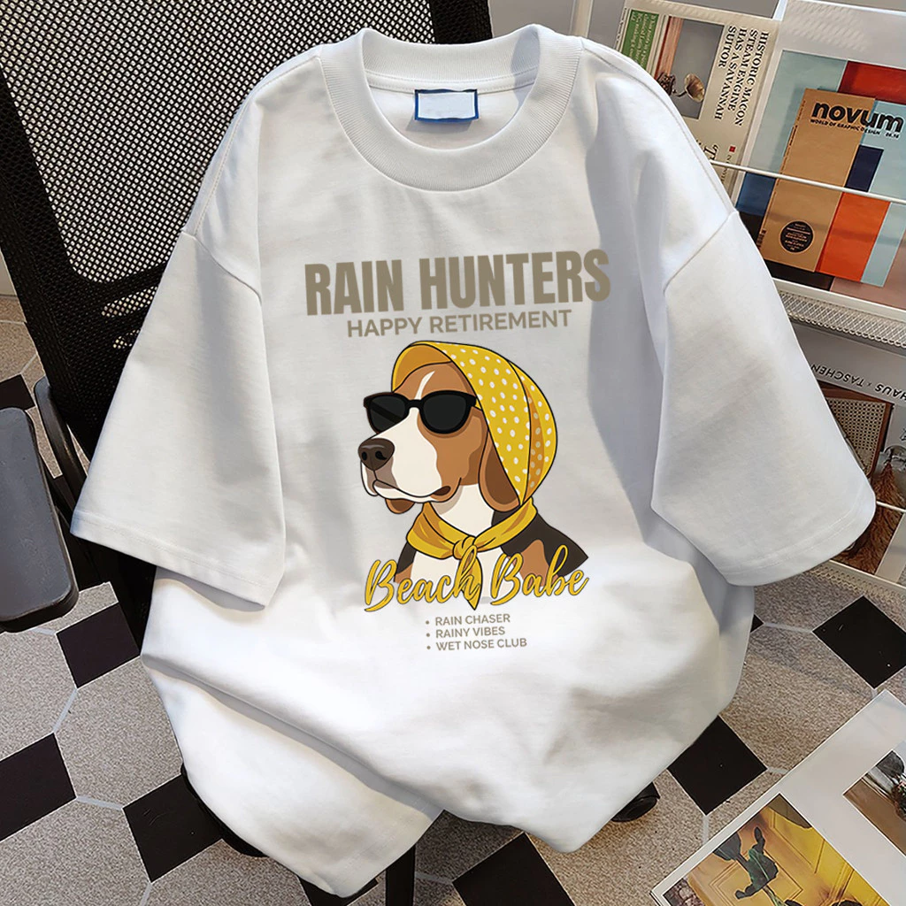 COD (จัดส่งภายใน 24 ชั่วโมง) BOOM เสื้อยืดโอเวอร์ไซซ์ผู้หญิง ผ้านุ่มหนา Beagle แฟชั่นสไตล์เกาหลี