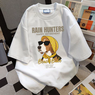 COD (จัดส่งภายใน 24 ชั่วโมง) BOOM เสื้อยืดโอเวอร์ไซซ์ผู้หญิง ผ้านุ่มหนา Beagle แฟชั่นสไตล์เกาหลี