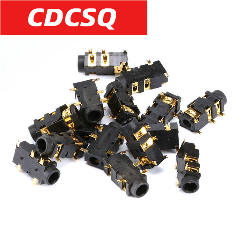 10PCS 3.5 มม.หูฟัง PJ-327A Gold-Plated Patch 5 Pin SMD Audio หูฟัง/ซ็อกเก็ตหูฟัง PJ327A MP3 อุปกรณ์เ
