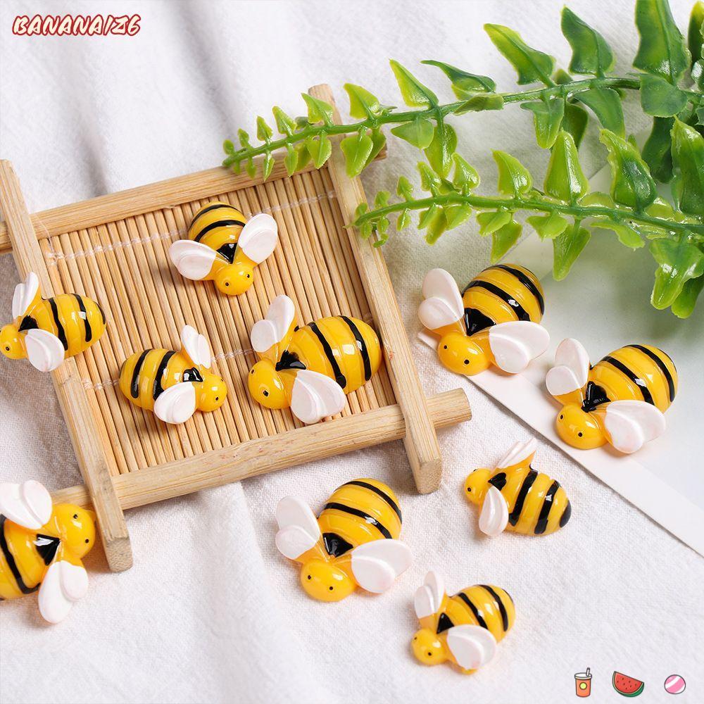 BANANA1Z6 5 ชิ้น/ล็อตจําลองสัตว์ผมเครื่องประดับหัตถกรรมของเล่นเด็ก Mini Bee