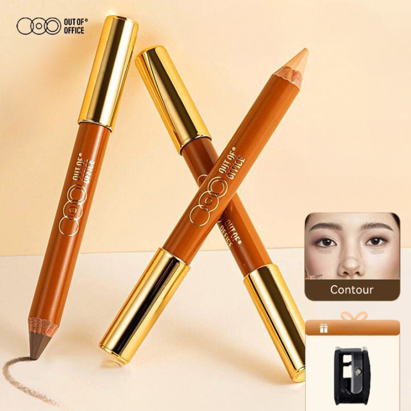 星✨·OUTOFOFFICE Contour Pen ปากกาคอนทัวร์หน้า Double-Ended สําหรับไฮไลท์ 3 มิติ คอนทัวร์ และปกปิด OOO