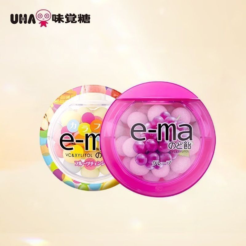 ญี่ปุ่นนําเข้า UHA Mikaku Yoha ยาอมรสผลไม้สดชื่น 33g Yoha Ema Candy Date Must-Have 8-17-21