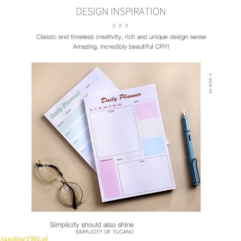 SUN Desk Planner to Do List Daily Notepad Tear Planner Daily Planner Note Pad