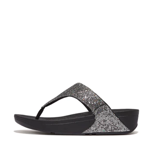 FITFLOP COMM-LULU GLITTERBALL TOE-POST รองเท้าแตะแบบหูหนีบผู้หญิง รุ่น IF9-011 สี SILVER