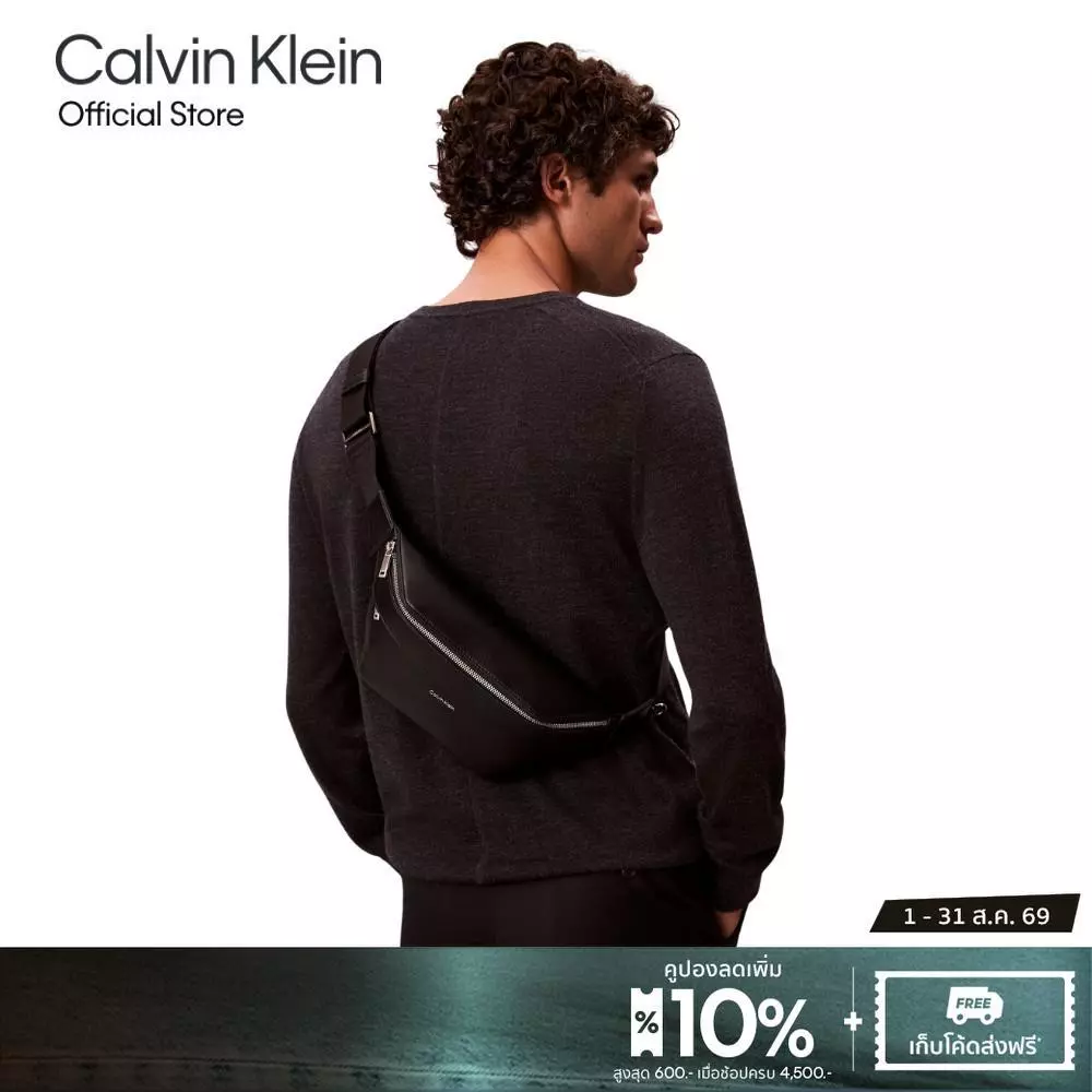 CALVIN KLEIN กระเป๋าสะพายข้างผู้ชาย Waistpack ทรง Belt Bag รุ่น 4D3161G UB1 - สีดำ