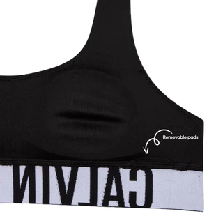 CALVIN KLEIN เสื้อชั้นในผู้หญิงแบบตะขอหลัง Intense Power Microfiber Cooling รุ่น QF8478AD UB1-สีดำ