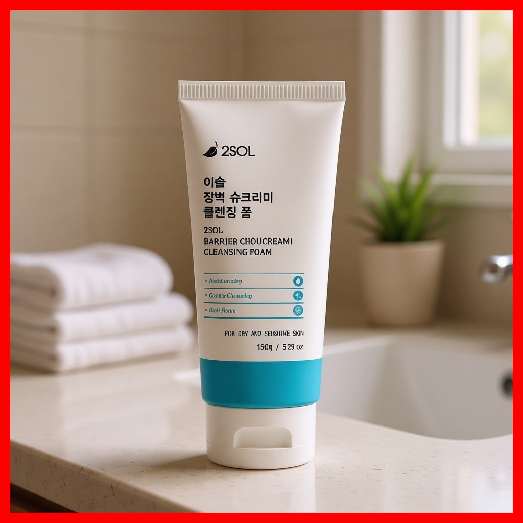 [2sol] โฟมล้างหน้า Barrier Choucreami 150g, 1 ชิ้น / โฟมล้างหน้าเกาหลี / สูตรอ่อนโยน โดย Daily Touch