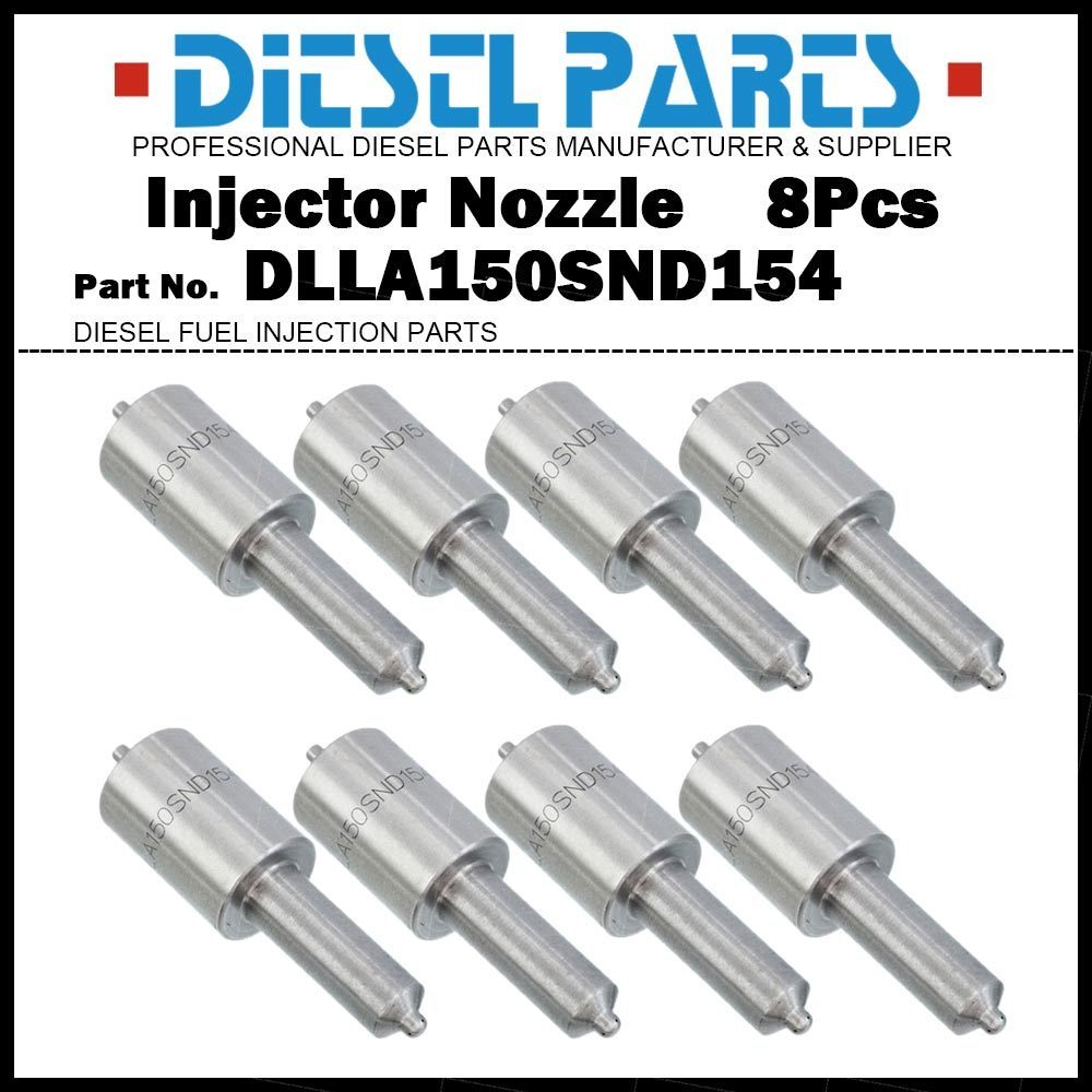 8 ชิ้นดีเซลหัวฉีดน้ํามันเชื้อเพลิงหัวฉีดเคล็ดลับ DLLA150SND154 สําหรับ HINO 700 Profia EF550 EF750 E