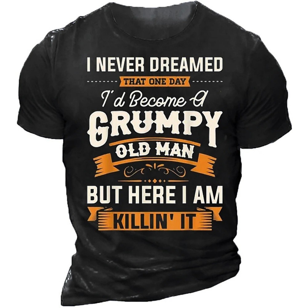 แฟชั่นMen's T Shirt Fashion Letter raphic T-Shirt for Men  Printed T Shirt  Short Sleeve Tee Casual 