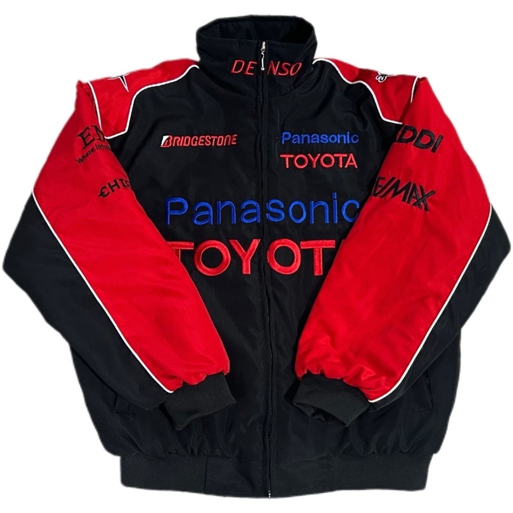 F1 Racing Jersey ปักรถจักรยานยนต์ขี่จักรยาน Jersey Stand-Up Collar Cotton Cushion Jacket ผู้ชายผู้หญ