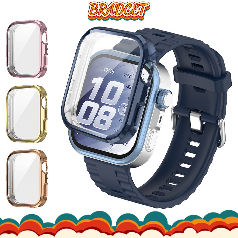 สายรัดพลาสติกแบบซิลิโคน ที่ใช้กับกระเป๋า TPU แบบนุ่ม สายรัดกีฬา for Huawei Watch Fit 5/Fit 5 Pro/Fit 4/Fit 4 Pro/Fit 3