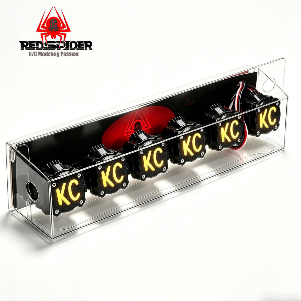 RC Crawler 1/10 1/8 Scale KC สไตล์หลังคา Light Bar, 3 โหมดผ่าน CH3, ใช้งานร่วมกับ Axial, Traxxas TRX