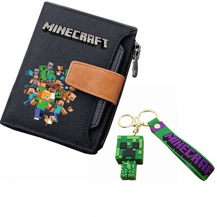 [ks1135.th] Minecraft Minecraft Peripheral Wallet Creeper Children Wallet Student Buckle Canvas Coin