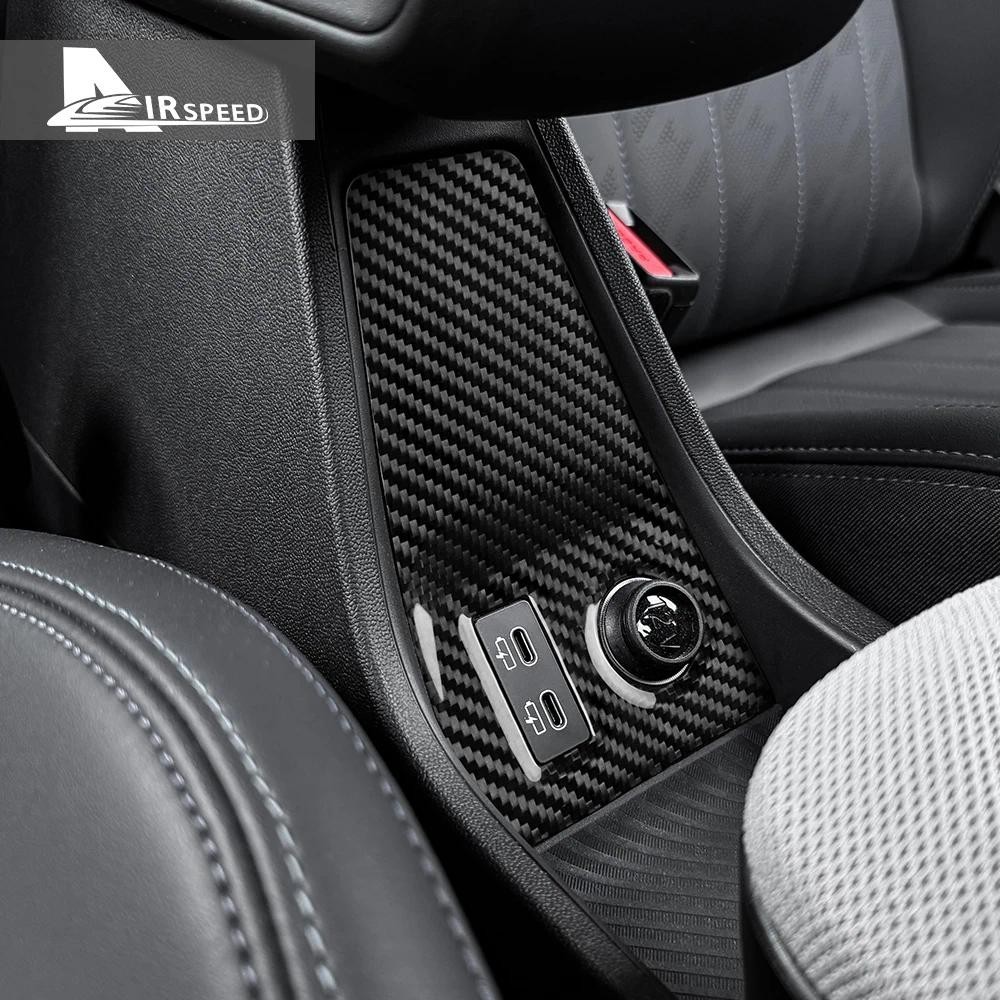 รถไฟแช็ก USB AUX สําหรับ BMW Mini Cooper S F65 F66 F67 2024 2025 คอนโซลสติกเกอร์ภายในคาร์บอนไฟเบอร์จ
