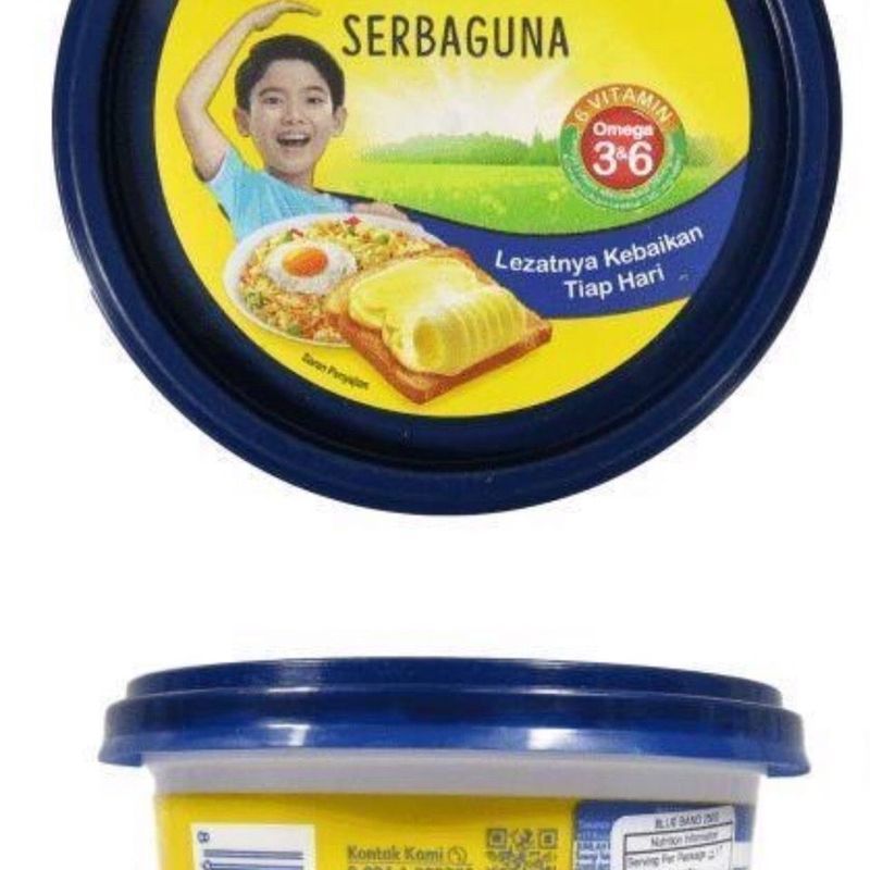 เนยอินโดนีเซีย Blue Band เนยผัก Blue Band 250g ขนมปังอบซอส Original Qq26.8.20