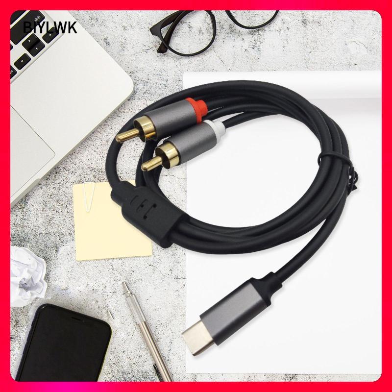 [Phenovo] Type-c to RCA Cable RCA Y Splitter Cord Connector สายเชื่อมต่อ USB C AUX Cable สาย AUX สํา