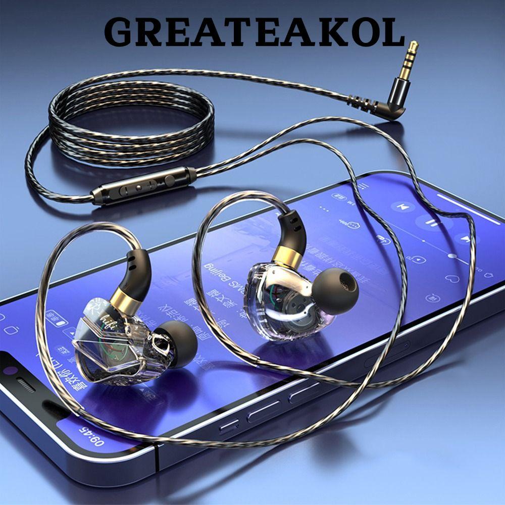 GREATESKOL หูฟัง Mic In Ear ชุดหูฟังกีฬาแบบมีสาย