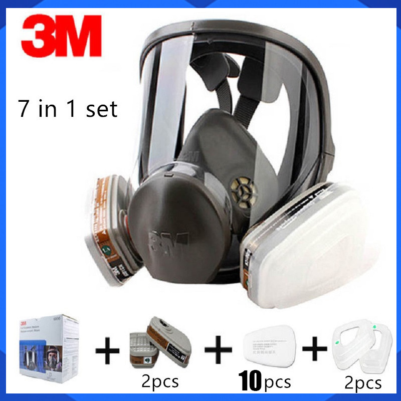 3M 6800 Full Face Painting Spraying Respirator แก๊ส 7In1 ชุดความปลอดภัยทํางานกรองฝุ่น Masker