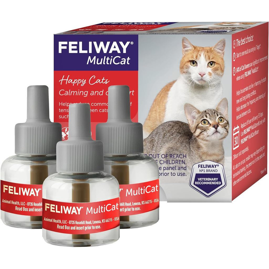 FELIWAY Multi-Calming Diffuser Refill (3-, 90-Day Supply) – ช่วยลดความกักขัง, Tension & Aggression ร