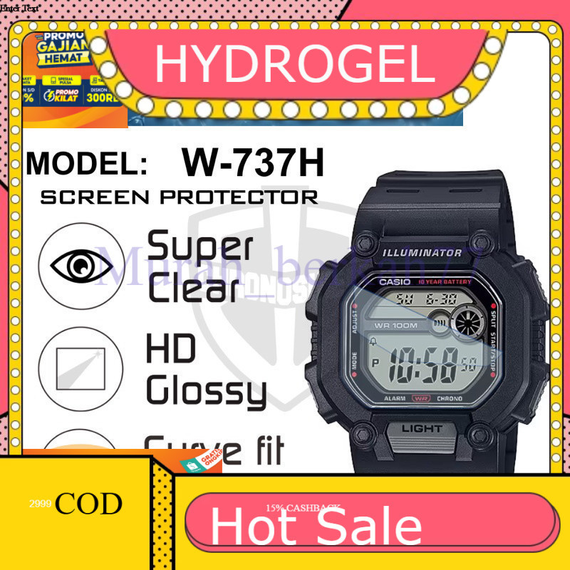 HYDROGEL Anti-Scratch Casio Watch W 737H w737h Hydrogel