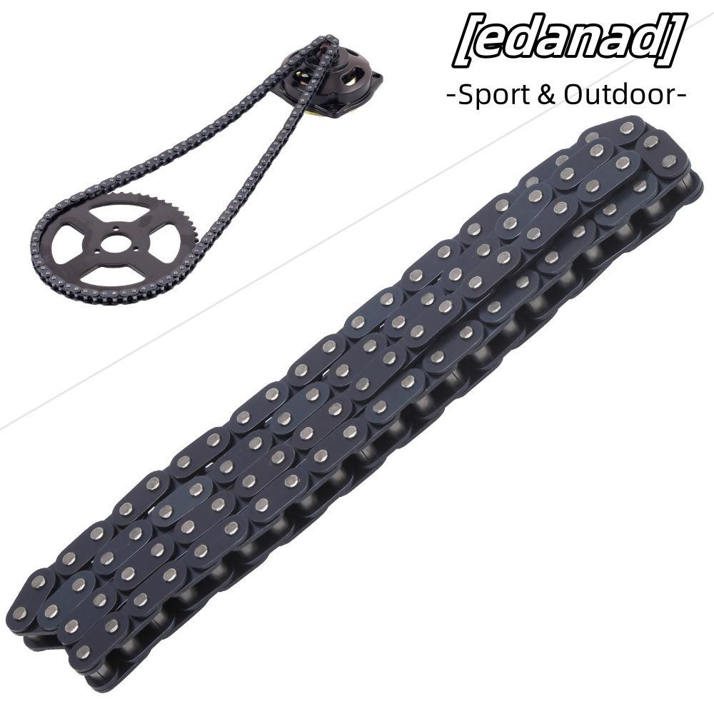 EDANAD T8F Chain, 96 Links Steel Mini Dirt Bike Chain, ทนทานสีดําเปลี่ยนส่วนมอเตอร์เฟืองโซ่ Mini Dir