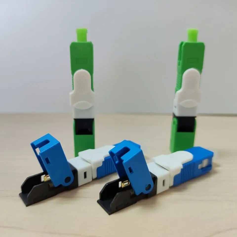 YV0X 100/200 ชิ้น/ล็อต FTTH SC APC/UPC ขั้วต่อไฟเบอร์ออปติกแบบโหมดเดียว