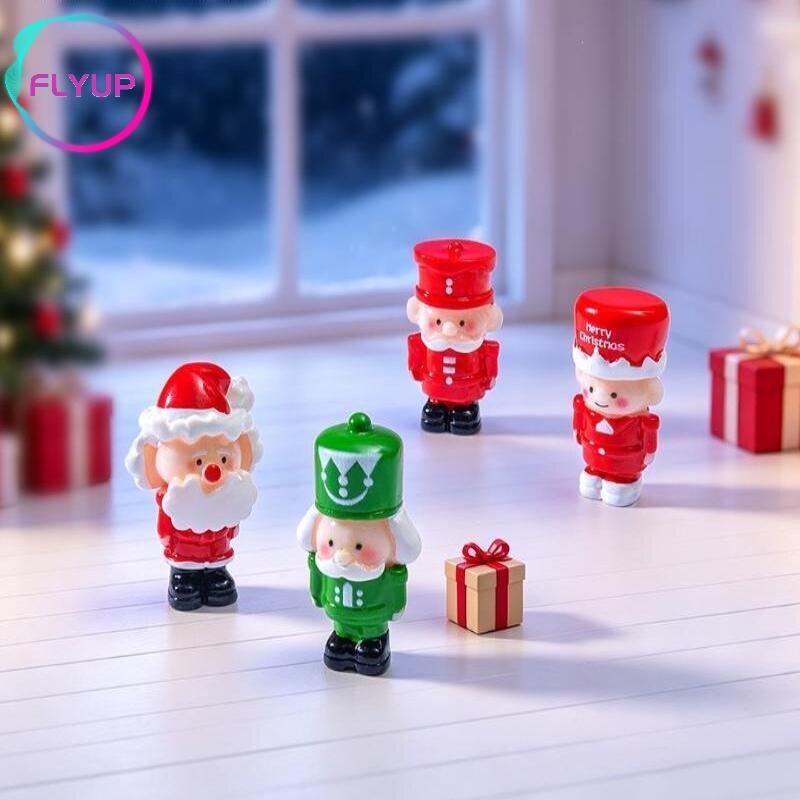 FLYUP 4PCS น่ารัก Mini คริสต์มาส Elves Figurines น่ารัก Elves Little Elves ตกแต่งสําหรับ DIY Fairy G