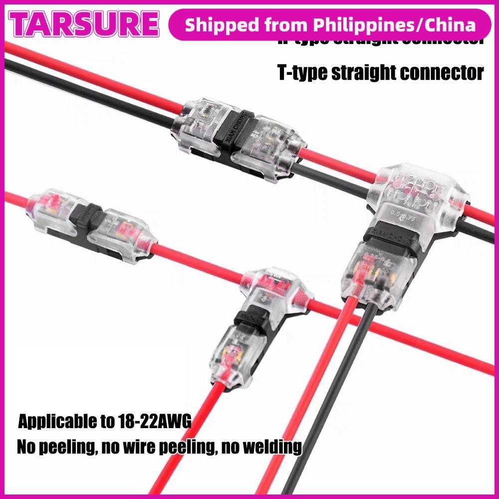 TARSUR 1 ชิ้นสายไฟ Crimp,รถเชื่อมต่อสายการเชื่อมต่อ Strip Pluggable Wire Connector, 2Pin 8-22AWG Qui