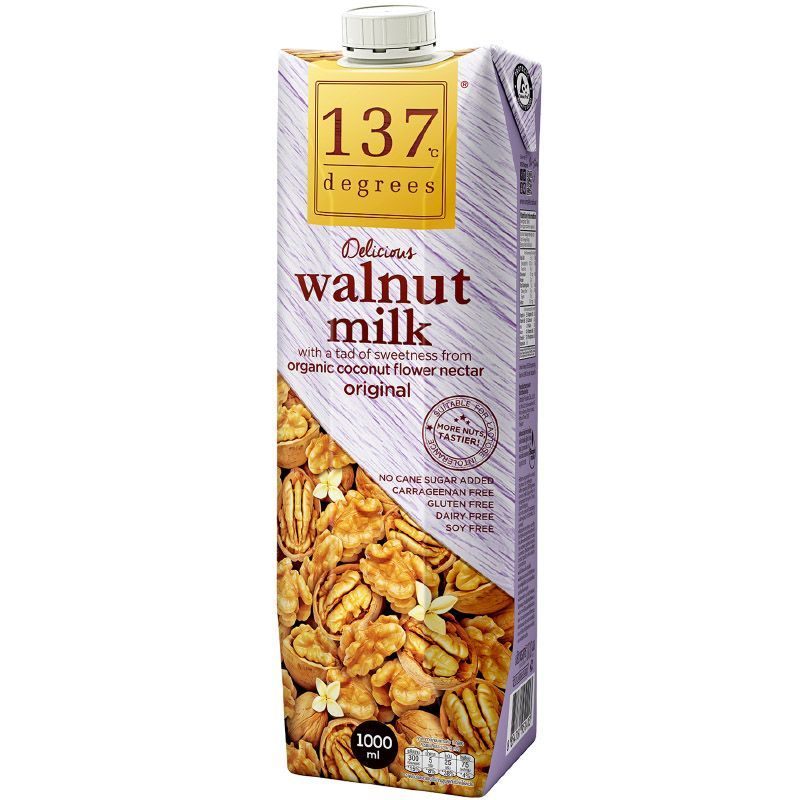 137ดีกรีนมวอลนัทสูตรดั้งเดิม 1000มล. 137Degrees Walnut Milk Original 1000ml. [หมายเลขบาร์โค้ด 8854761951581 ]