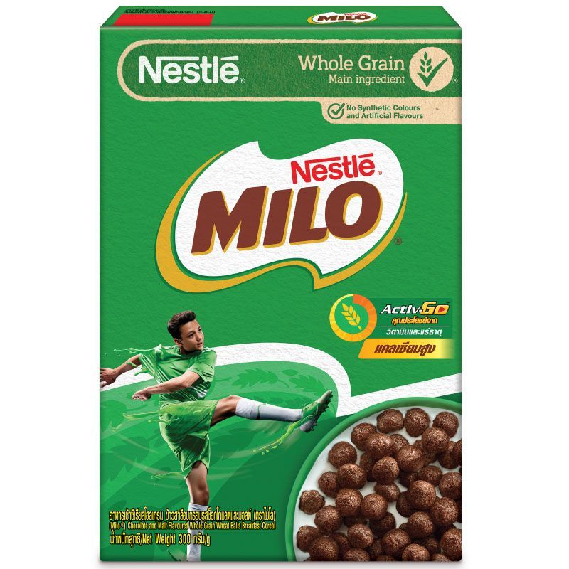 เนสท์เล่อาหารเช้าไมโล 300กรัม Nestle Cereal Milo 300g. [หมายเลขบาร์โค้ด 4800361291446 ]