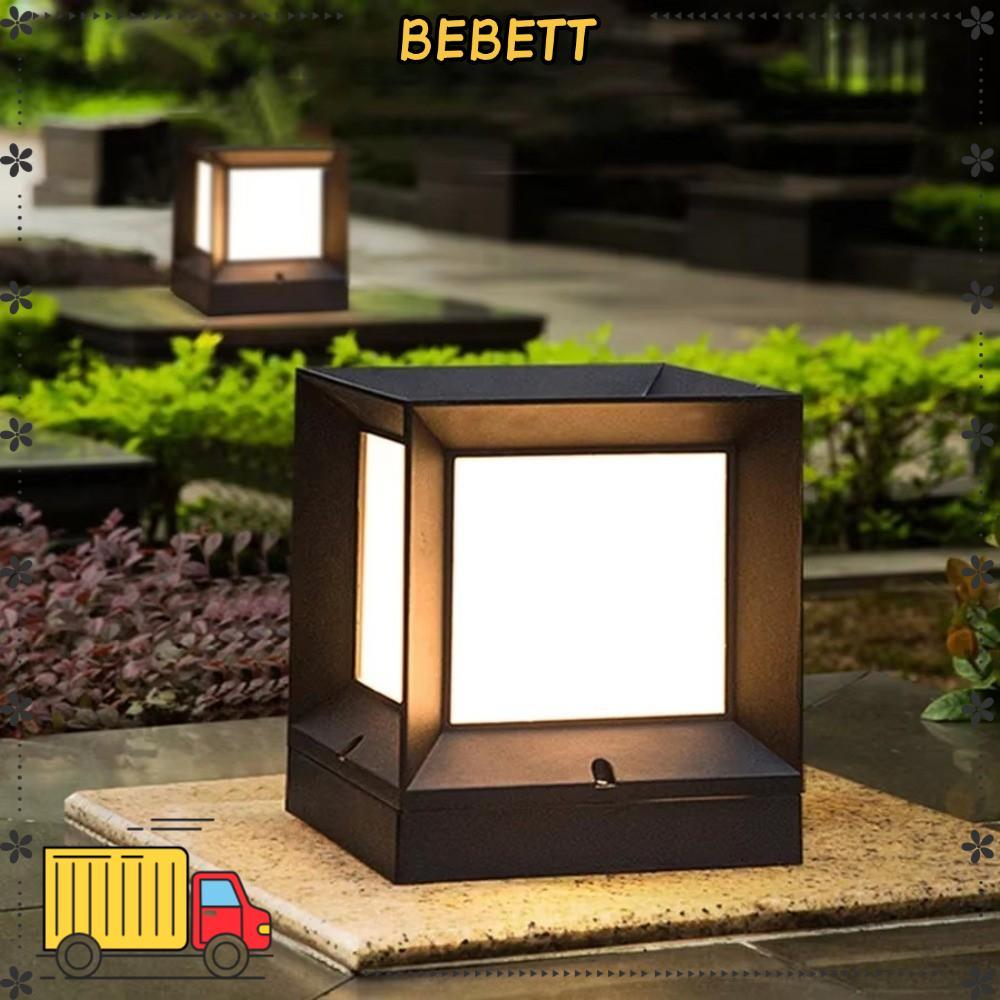 BEBETTET ไฟโพสต์กลางแจ้ง Led, ไฟคอลัมน์ติดตั้งตู้ E27, พิเออร์คอลัมน์สมัยใหม่ 220V IP54 ไฟหมวกไฟฟ้าก