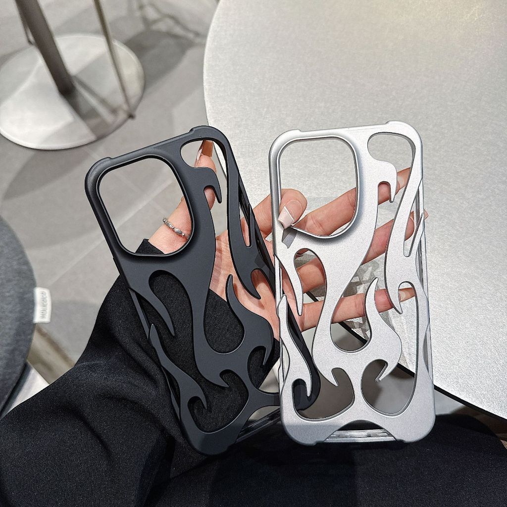 IPHONE AT - HOLLOW FIRE PHONE CASE สําหรับ ip11,ip12,ip13,ip14