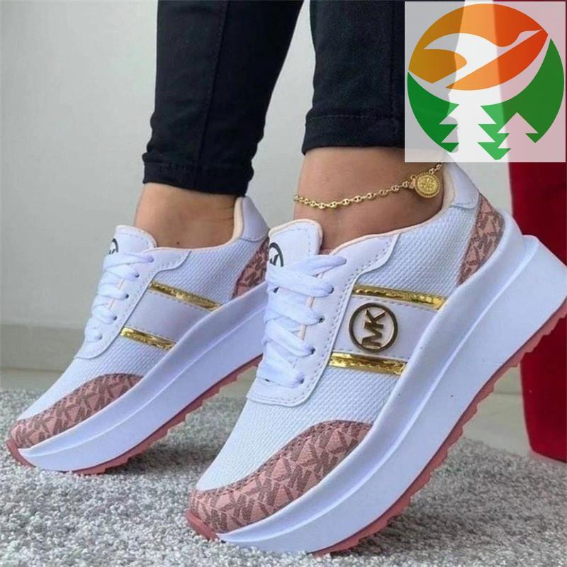 Wt3 Trainers ขนาดใหญ่ Trainers ผู้หญิงความสูง Shade การจับคู่ด้านหน้า Lace-Up ทุกวันรองเท้า Cozy Tra