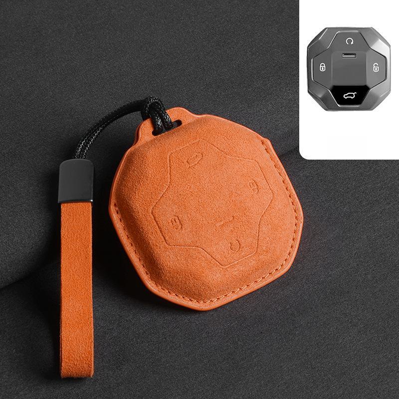 ฝาครอบกุญแจรถพวงกุญแจหนัง Keyfob สําหรับ Jetour X70 X90 T2 Traveller Dashing Shanhai L9 JETOUR C-DM 
