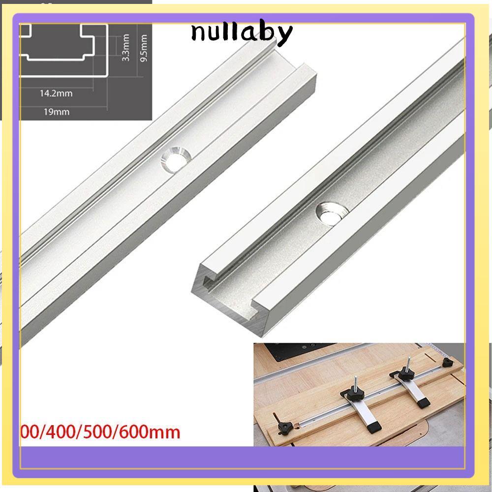 NULLABY 1 ชิ้น T-Track, อลูมิเนียม T Slider Fixture Slot สไลด์ T-Slot Track, 19 ประเภท 19x9.5 มม.สไล