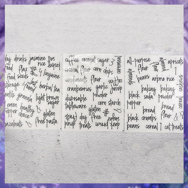 [PM] 168PCS Pantry Label พิมพ์คอนเทนเนอร์บ้าน Jars ขวดแท็กกันน้ําโปร่งใส Self-Adhesive สติกเกอร์ฉลาก