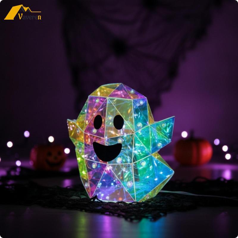 [Vaveren] Ghost Night Light Faceted LED Ghost Light ฮาโลวีนสําหรับ Entryway, เด็ก