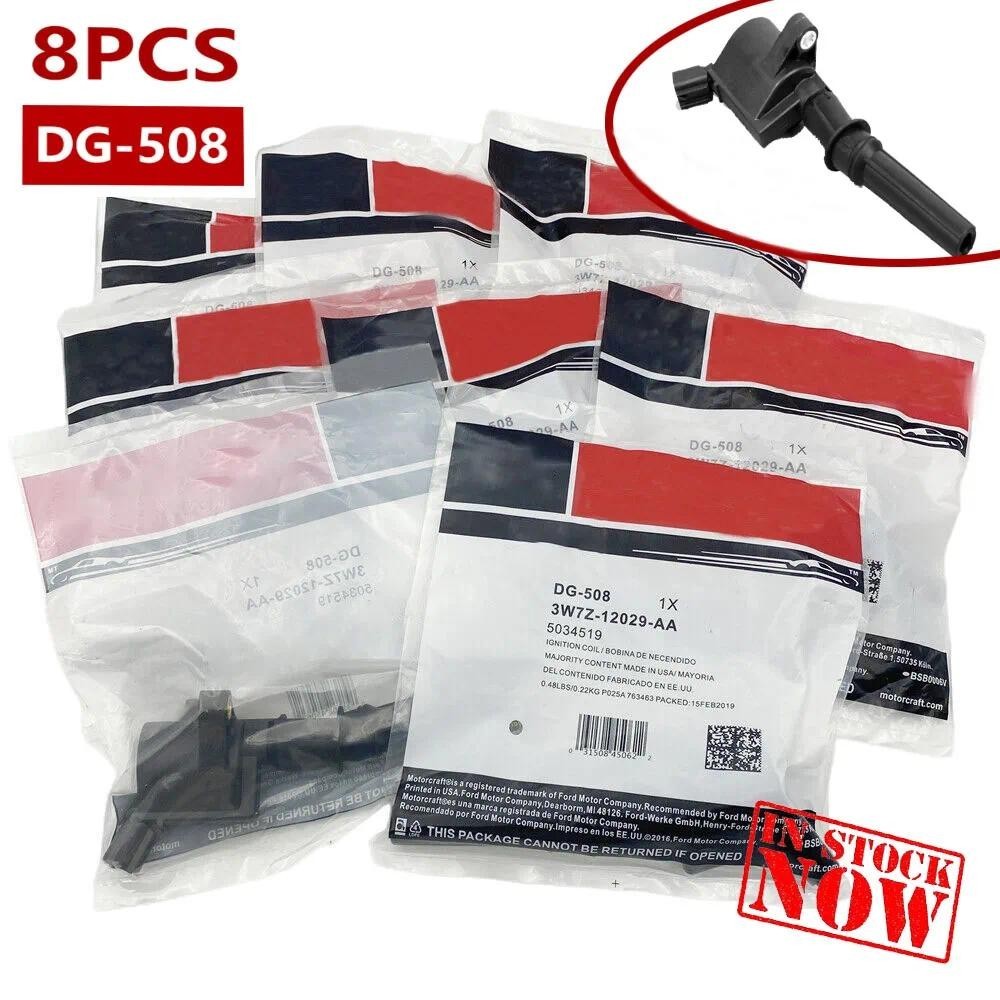 8PCS DG-508 คอยล์จุดระเบิด IC2042 สําหรับ F-150 F-250 M USTANG L INCOLN ME RCURY EXPLORER DG-508 3W7