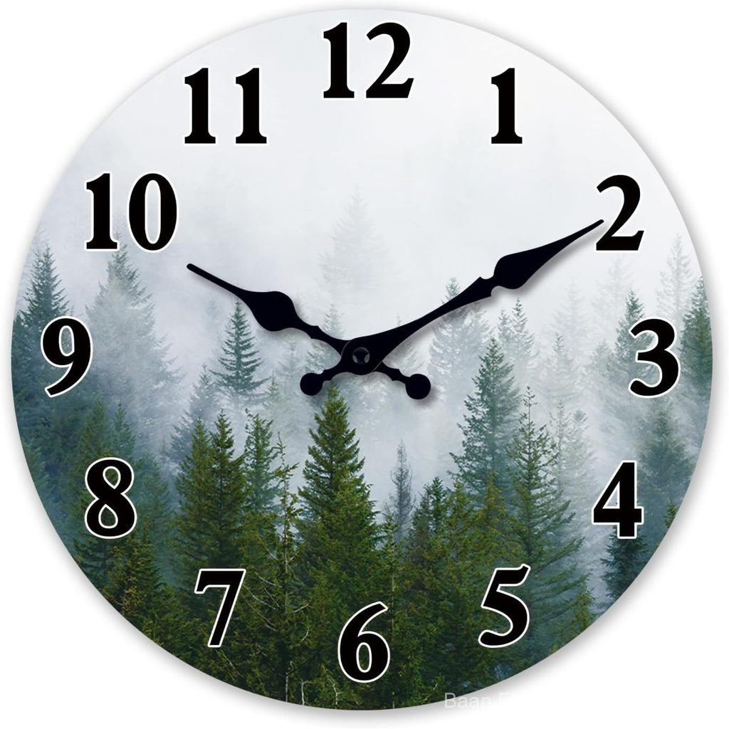 ใหม่ Scenic View Wall Clock Elegant Modern Decor Wall Clock สําหรับ Home Living ห้องนอน Study Use
