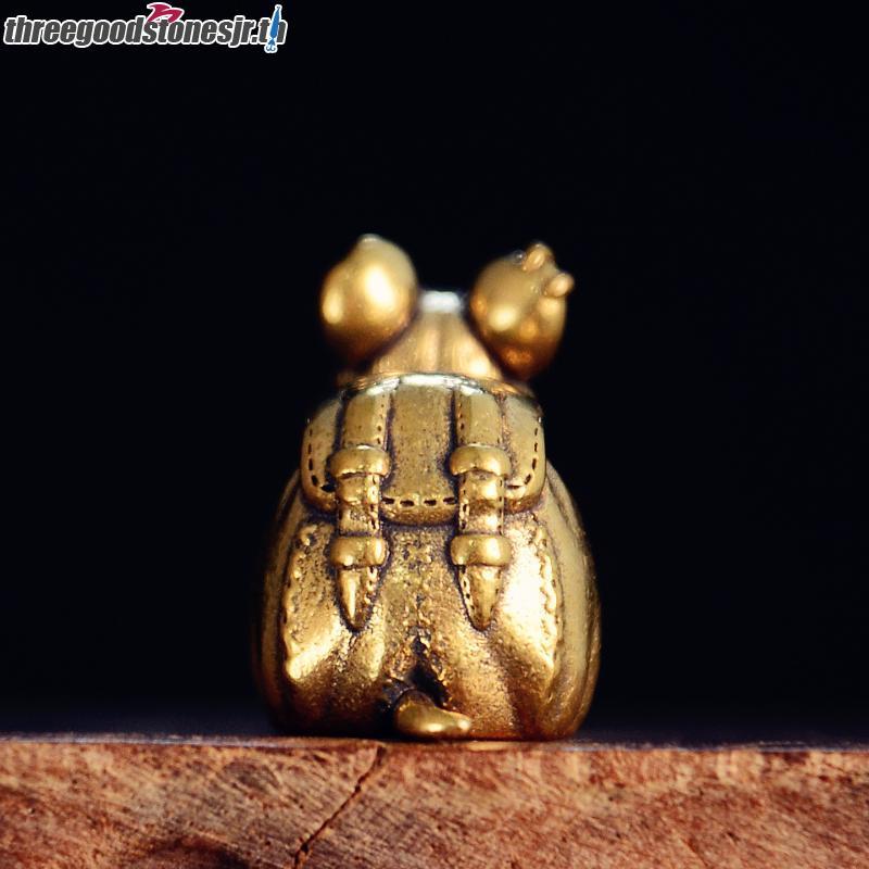 TGST ทองแดงเมาส์Figurine Feng Shuiความมั่งคั่งโชคเพิ่มเครื่องประดับทําด้วยมือเหมาะสําหรับเดสก์ท็อปห้