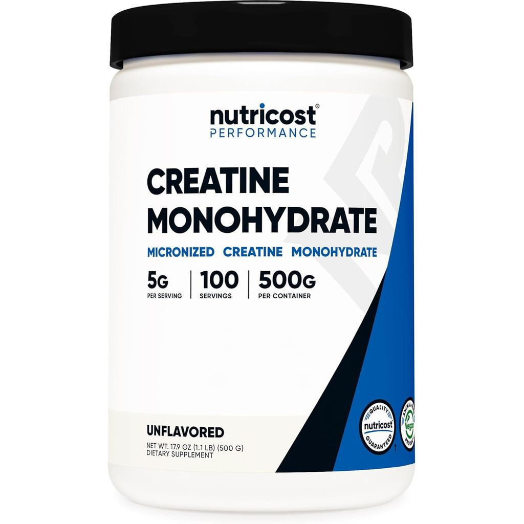 Nutricost Creatine Monohydrate Powder500Gram,Each5000mg(5Gram)-100Share,17.9Ounce PL6R