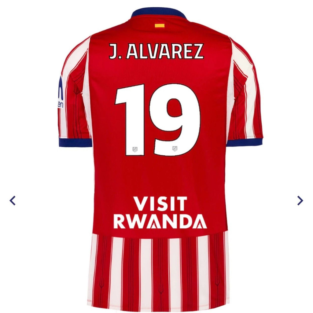 26/27 Atletico Madrid Home Jersey J.ALVAREZ #19 กรีก #7 เสื้อฟุตบอลแฟนเวอร์ชั่น S-4XL