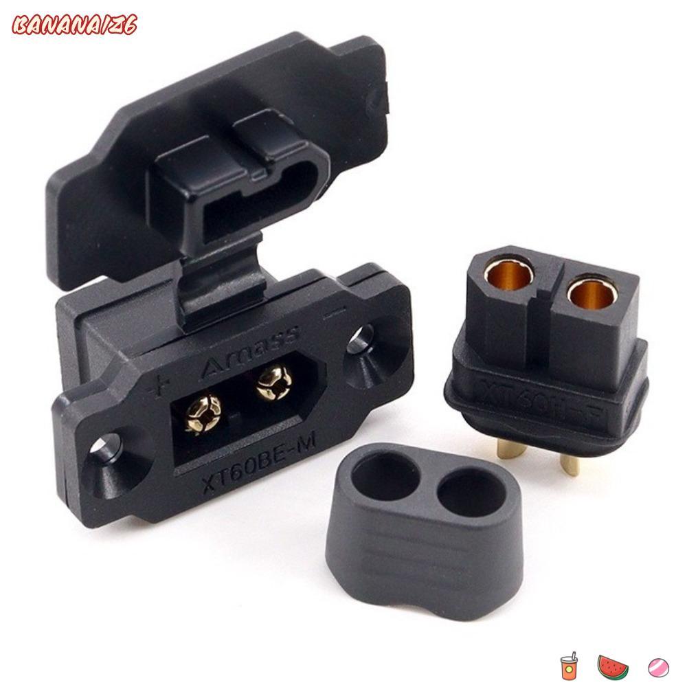 BANANA1Z6 XT60BE-MF Connector, แบบพกพาสีดําสีเหลือง XT60BE ปลั๊กชาย, ประโยชน์ Amass ตะวันออกติดตั้งพ