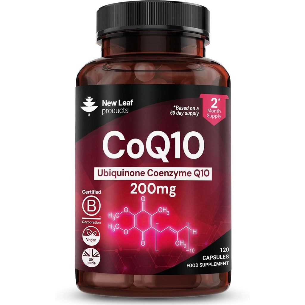 อาหารเสริม CoQ10 200 มก. - Co Enzyme CQ10 120 แคปซูลมังสวิรัติ อาหารเสริม Ubiquinone Q10 ความแข็งแรง