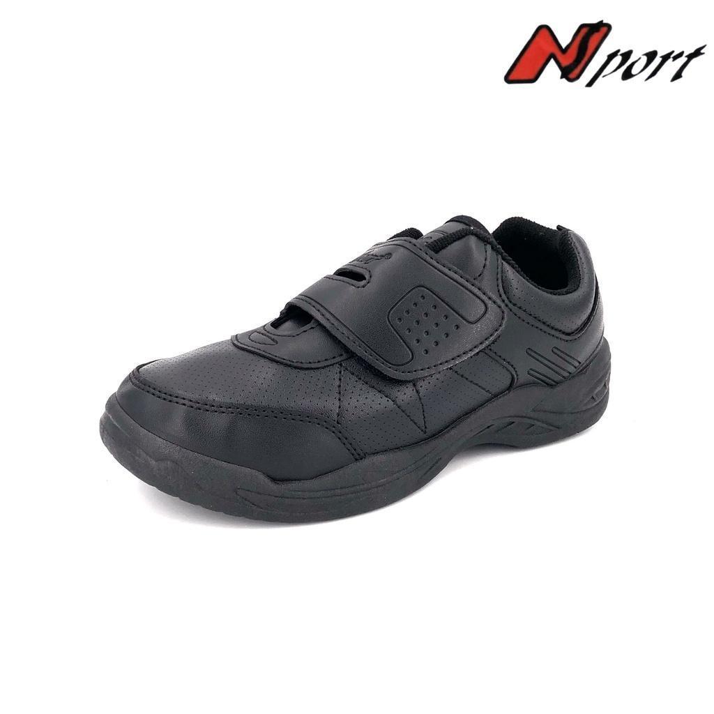 Nsport Kids/Youth Unisex Black Velcro Black School Shoes 359/559-3020BK