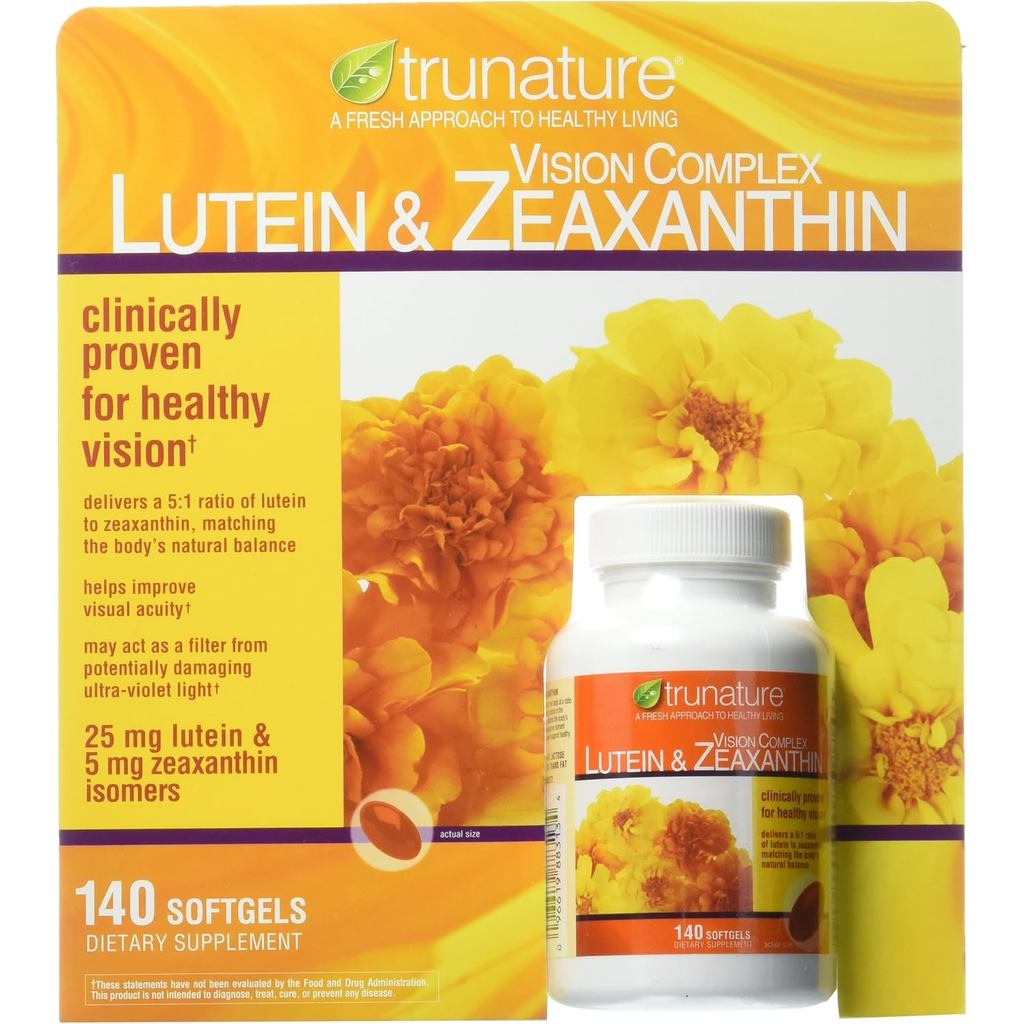 Trunature Vision Softgels Complex อาหารเสริม Lutein และ Zeaxanthin, 140 นับ