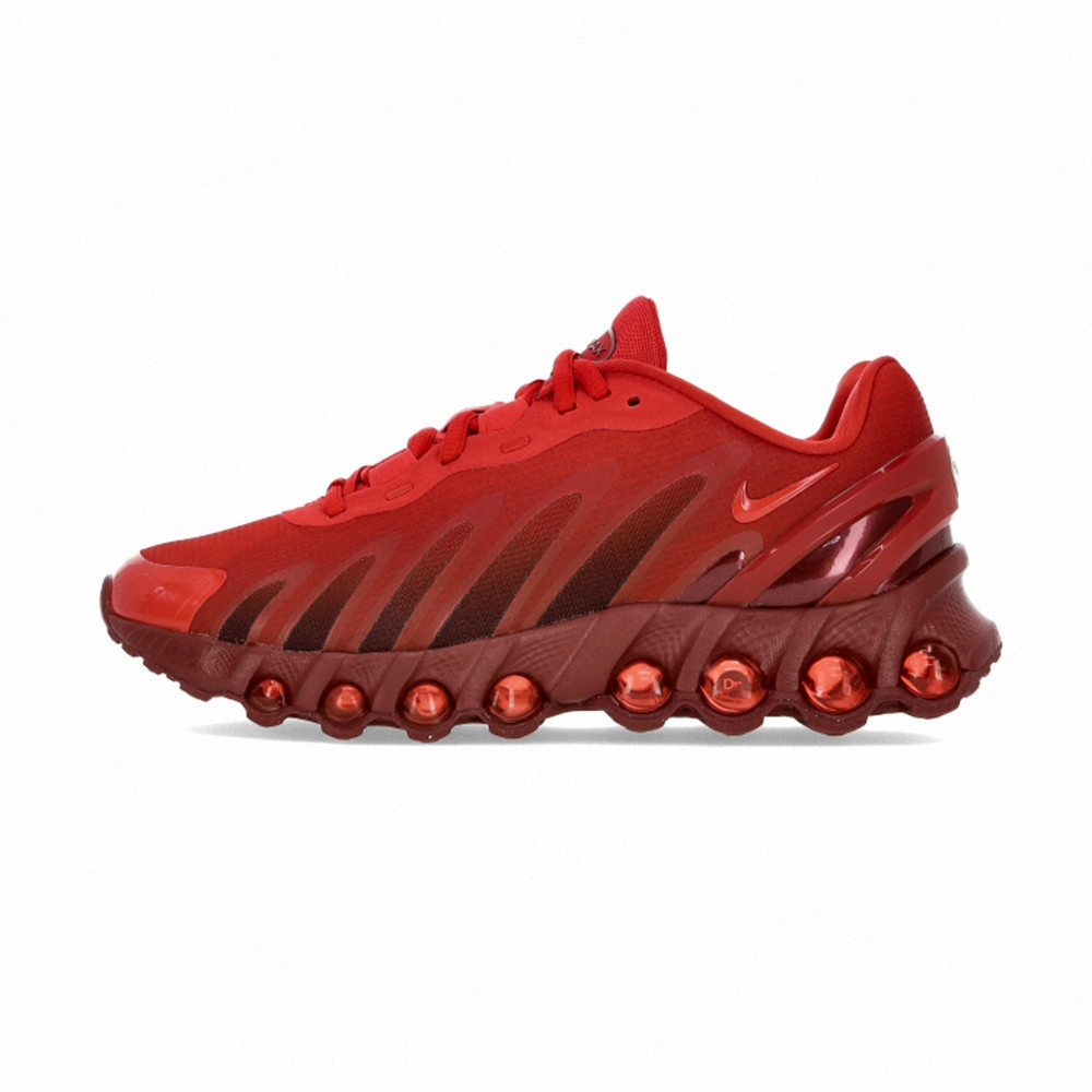 รองเท้าผ้าใบ Air Max DN8 สําหรับผู้หญิงสีดําและสีแดงออกแบบมาเพื่อดูดซับแรงกระแทกและระบายอากาศได้ดี