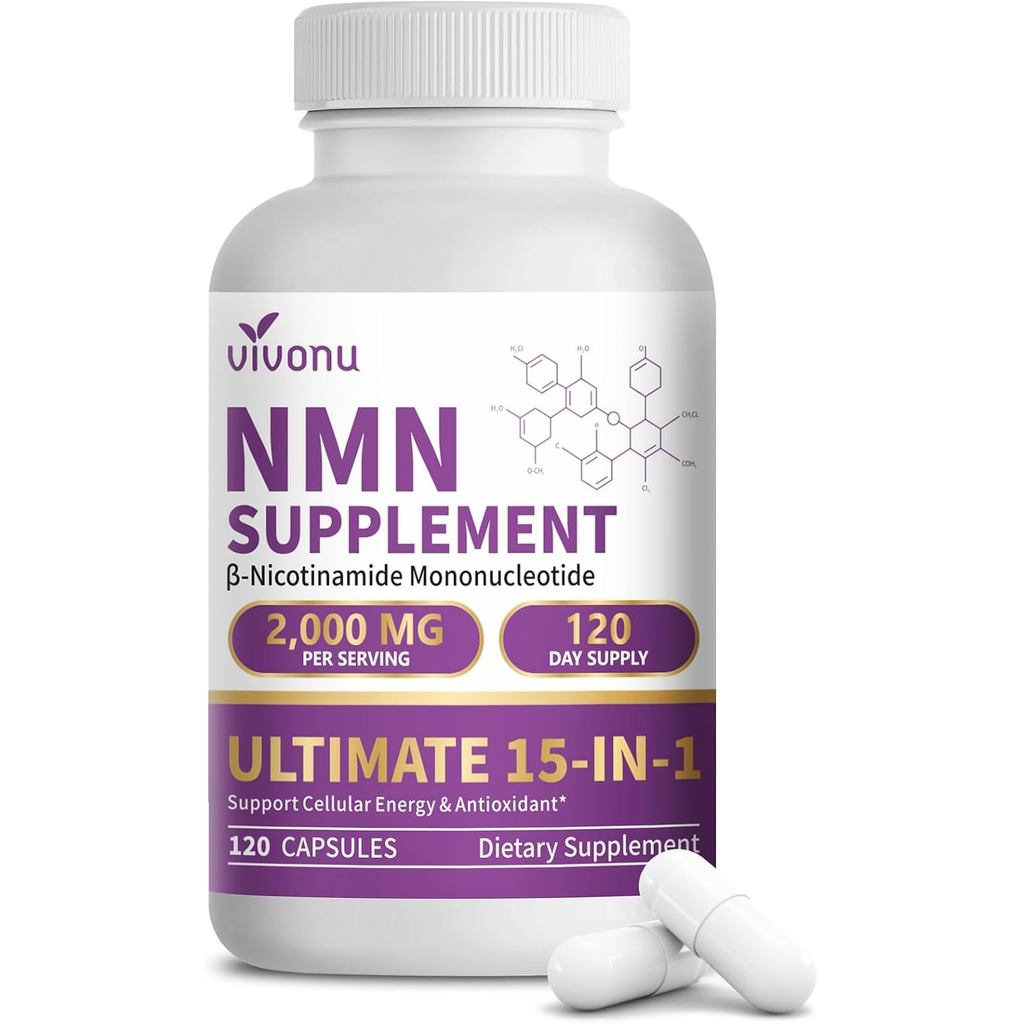 15-in-1LipomalNMN,2000mgper*Serving*,120DaySupply,99%Pure,NAD+NMNHAlternative withNMononuccleoide,Re